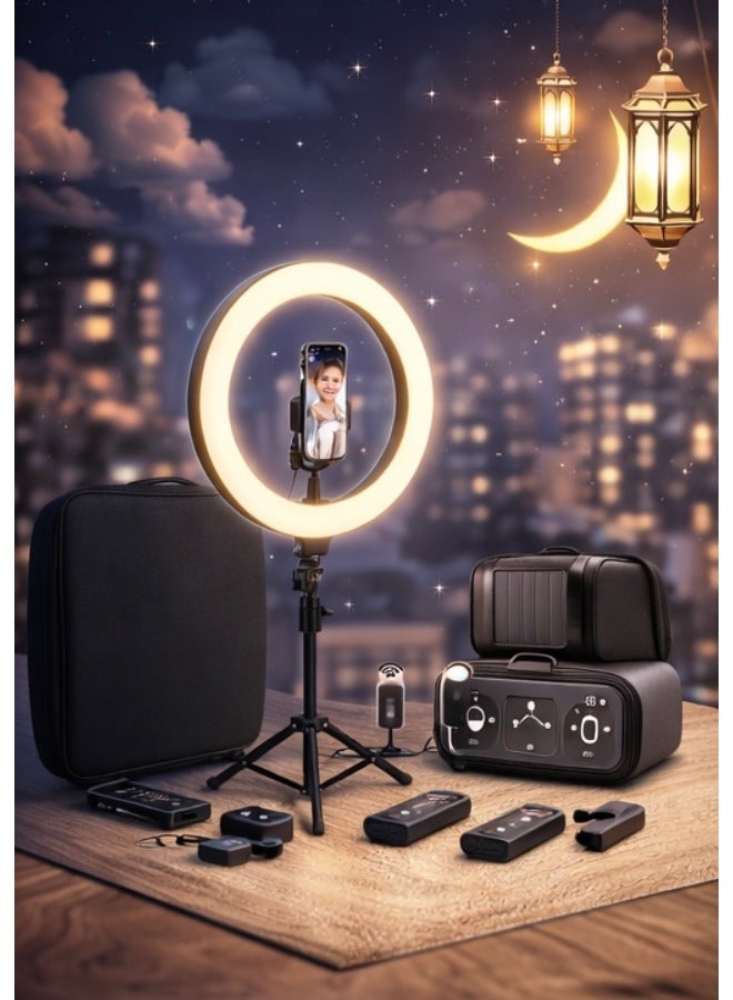 10 Inch LED Ring Fill Light with Tripod Stand & Phone Holder – 3 Color Modes, Adjustable Brightness, USB Powered Selfie Ring Light for TikTok, Live Streaming, Makeup & Photography - Image 1